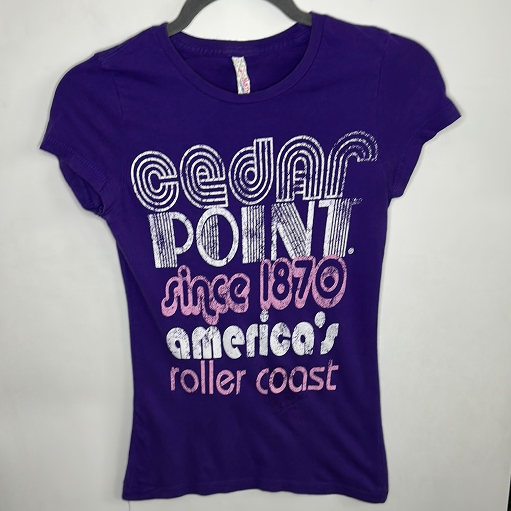 Vibrant Purple Cedar Point Graphic Tee